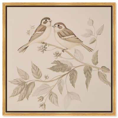 Pair of Finches III Canvas by Art Remedy