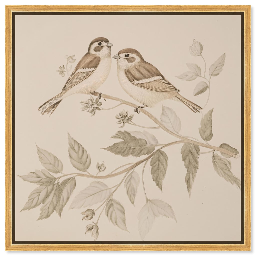 Pair of Finches III Canvas by Art Remedy