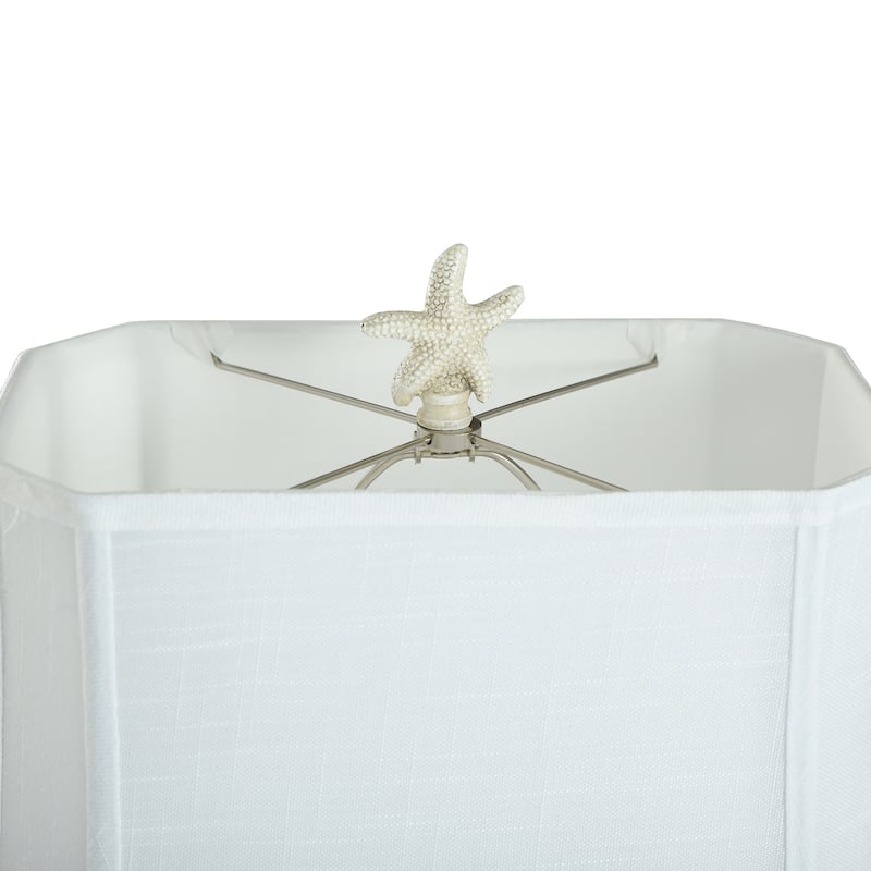StyleCraft South Cove Weathered Cream Starfish Table Lamp