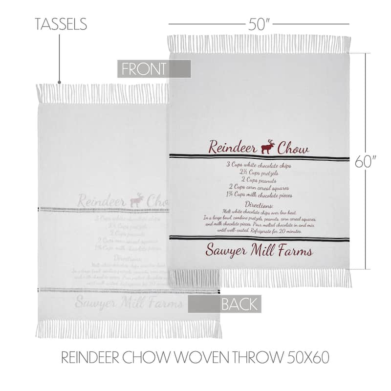 Sawyer Mill Reindeer Chow Woven Throw 60x50