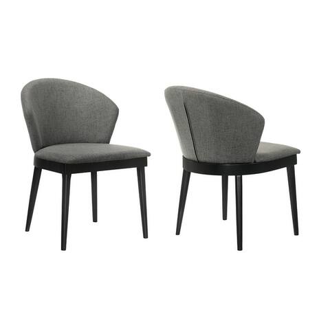 Juno Fabric and Wood Dining Side Chairs - Set of 2