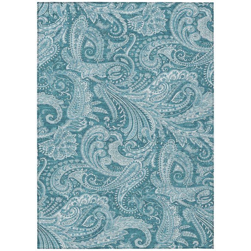 HomeRoots Paisley Transitional Rectangle Outdoor Rug