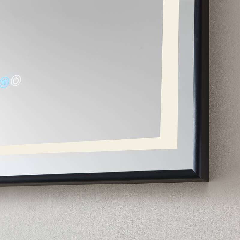 24" Rectangular LED Lighted Accent Bathroom/Vanity Wall Mirror - 24