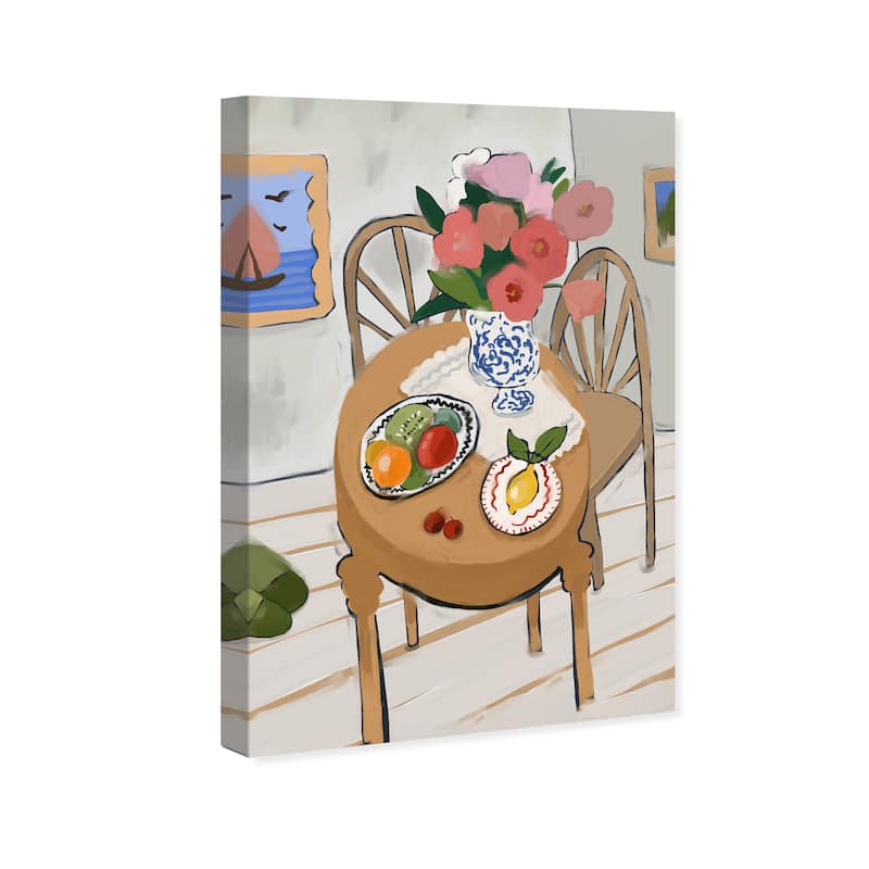 Wynwood Studio Canvas Food and Cuisine Healthy snack time Brown and Rustic Wall Art Canvas Print