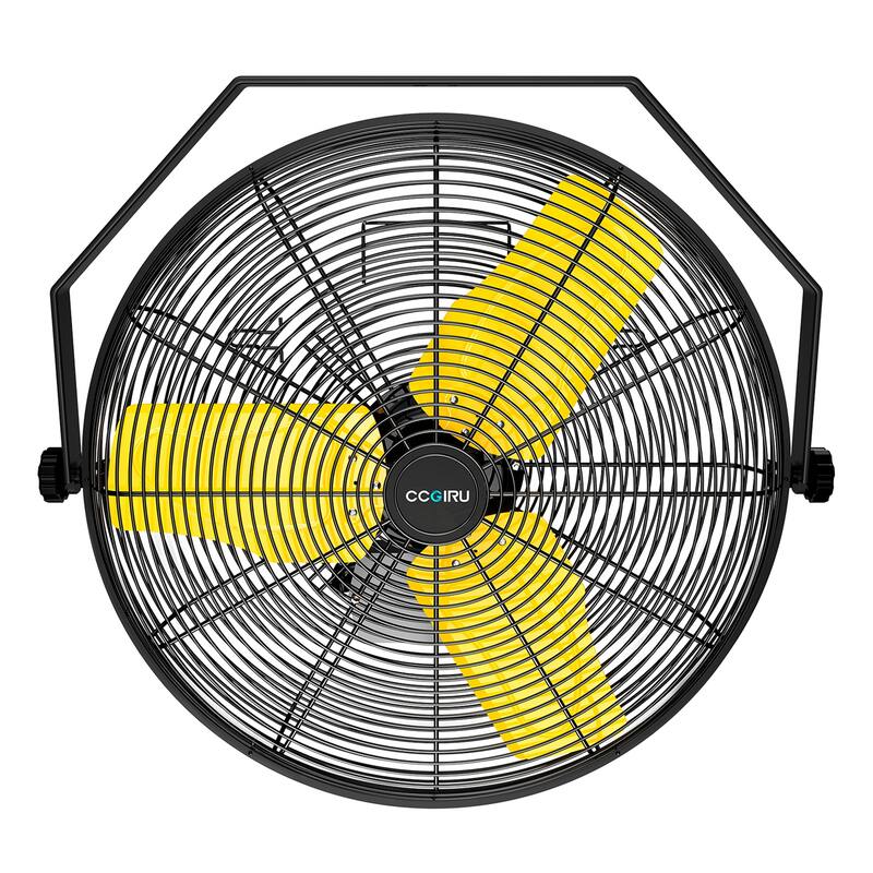 24" Industrial Black 3-Speed Heavy Duty Wall Mount Fan