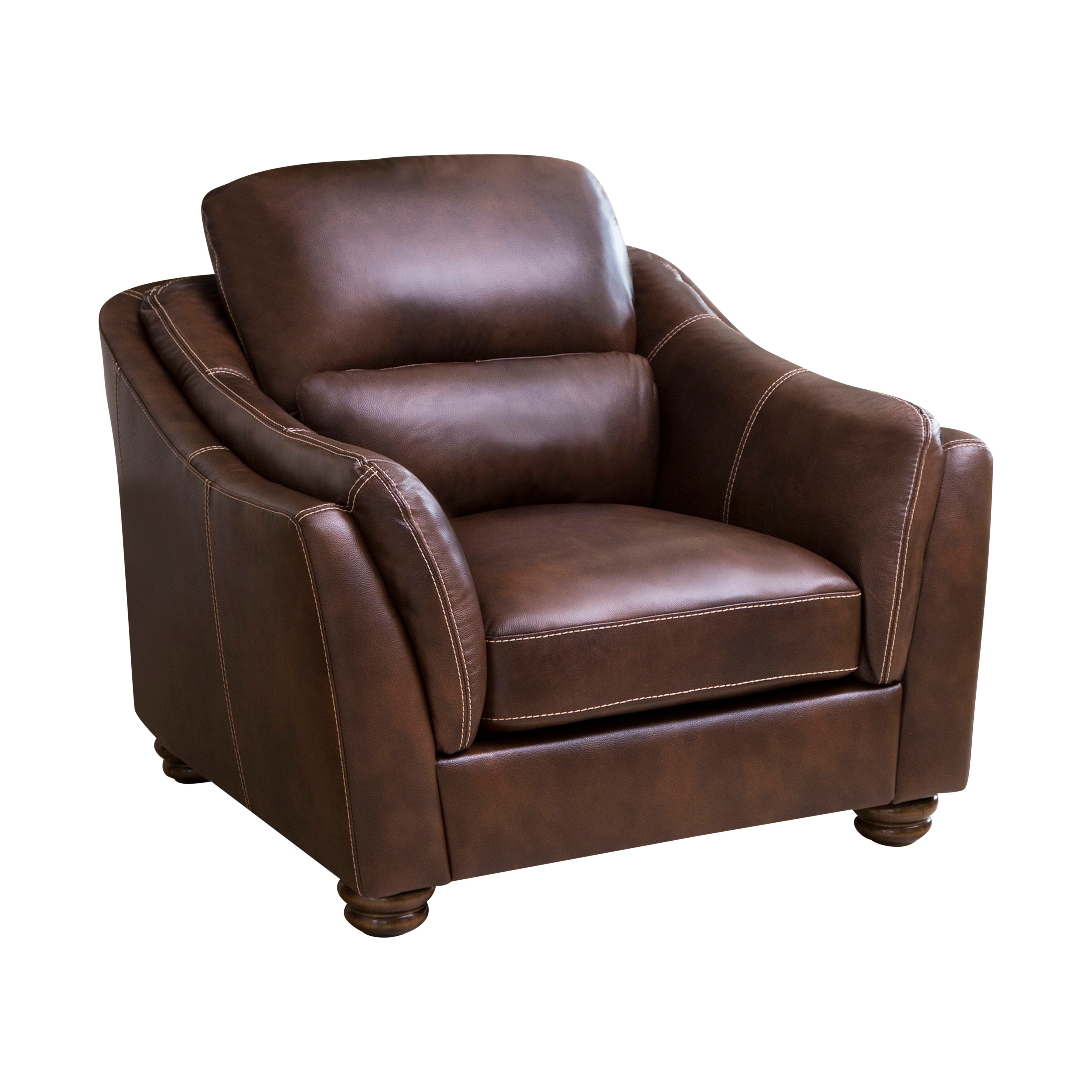 Abbyson Denver Top Grain Leather Chair Overstock 23063462