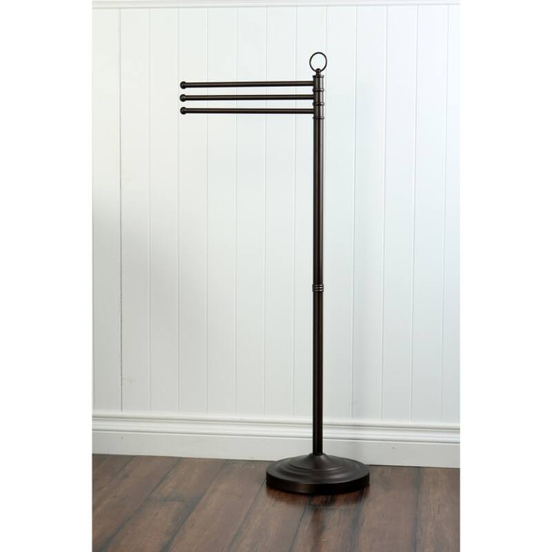 Vintage Pedestal Towel Bar in Oil Rubbed Bronze