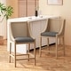 preview thumbnail 2 of 18, Christopher Knight Home Cataldo Fabric Upholstered Wood and Cane 25.5-Inch Counter Stools (Set of 2) Charcoal