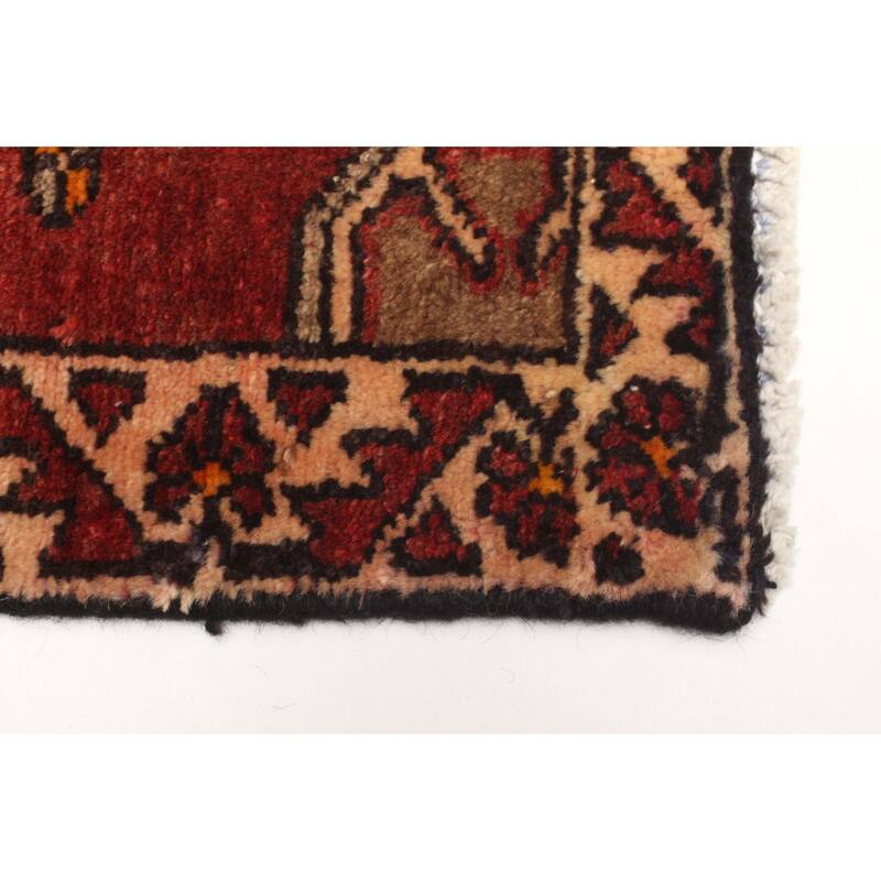 ECARPETGALLERY Hand-knotted Andelz Dark Red Wool Rug - 2'8 x 8'2