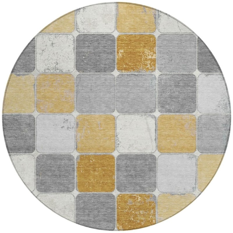 HomeRoots Geometric Transitional Rectangle Outdoor Rug