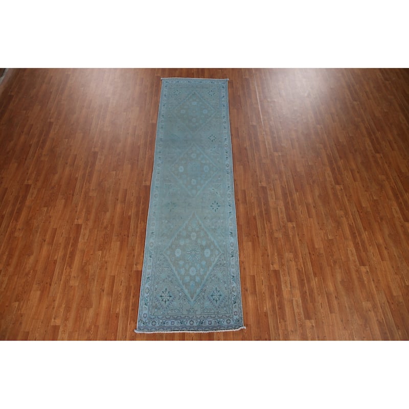Hand-knotted Traditional Tabriz Persian Runner Rug Vintage Wool Carpet - 3'2" x 11'6"