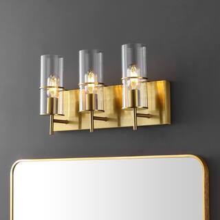 SAFAVIEH Lighting Pertef 19" Traditional Wall Sconce (3-Bulb) - 6" W x 11" D x 19" H - 6Wx19Dx11H