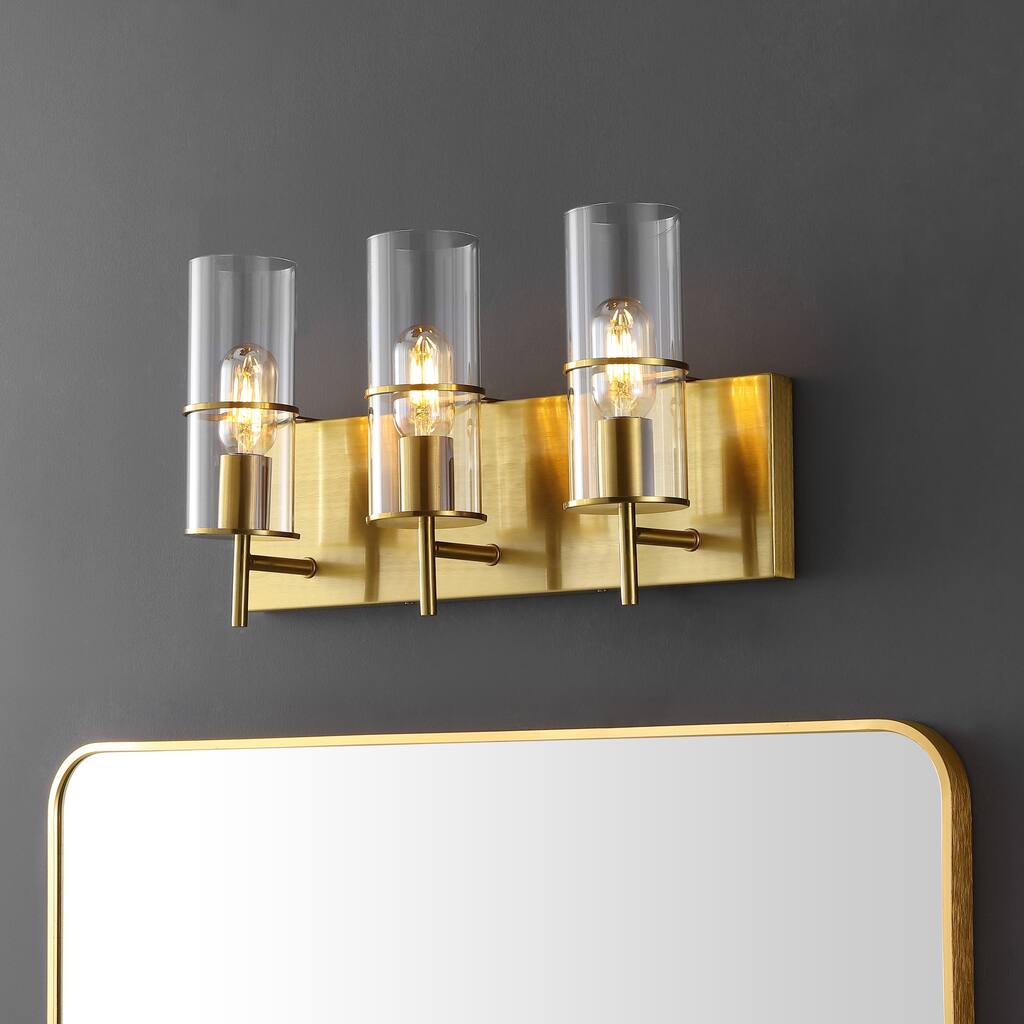 SAFAVIEH Lighting Pertef 19" Traditional Wall Sconce (3-Bulb) - 6" W x 11" D x 19" H - 6Wx19Dx11H