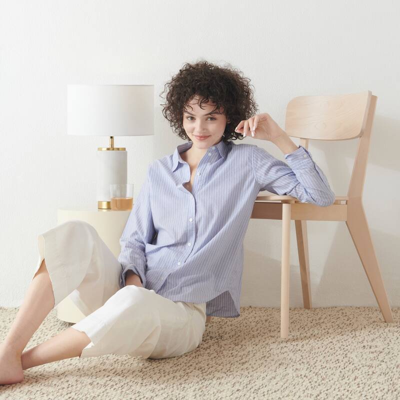 Brightech Arden 17 in. White Mid-Century LED Standard Table Lamp with White Fabric Drum Shade and Built-In USB Port (2-Pack)