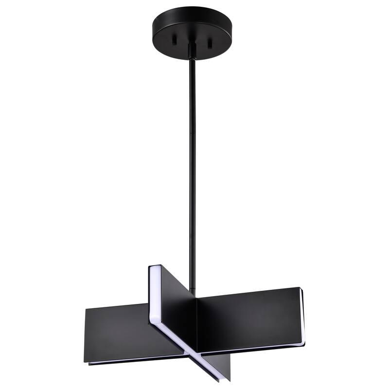 Blaine 16 Inch LED Pendant Matte Black Acrylic Lens - Matte Black