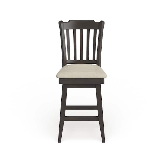 Eleanor Slat Back Wood Swivel Stool by iNSPIRE Q Classic On Sale