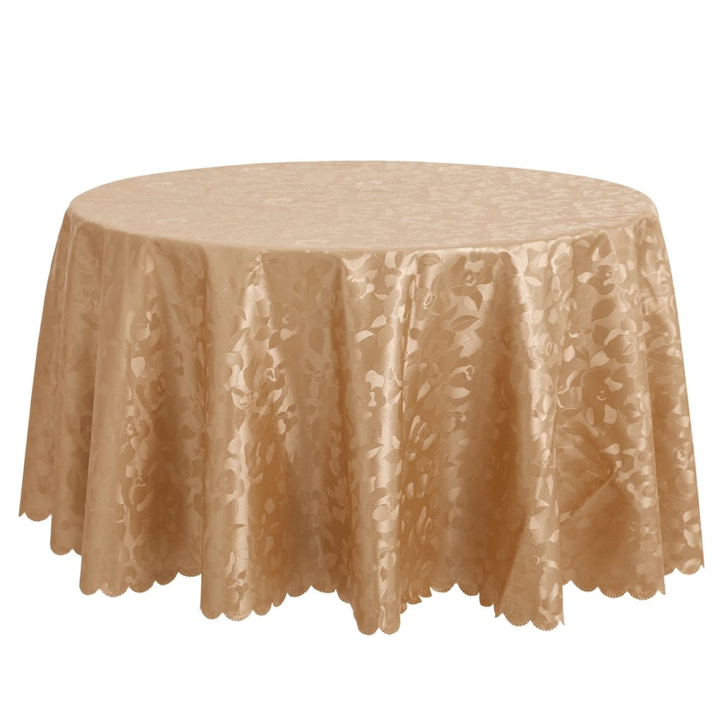 1 Pack Round Waterproof Vinyl Tablecloth, Wrinkle-Resistant Washable Table Cover, Suitable for Dinner or Restaurant
