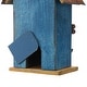 preview thumbnail 34 of 62, Glitzhome 10"H Multicolor Cute Distressed Solid Wood Birdhouse with 3D Flowers