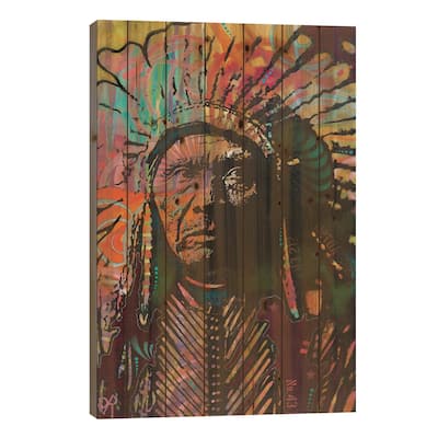 Native American IV Print On Wood by Dean Russo - Multi-Color