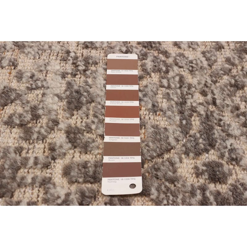 ECARPETGALLERY Hand-knotted Tangier Dark Brown, Tan Wool Rug - 5'3 x 7'3