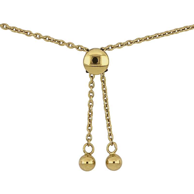 Miadora 2ct TGW 1.95ct TGW Multi-Gem Charm Neck & Bolo Bracelet Set Yellow Silver