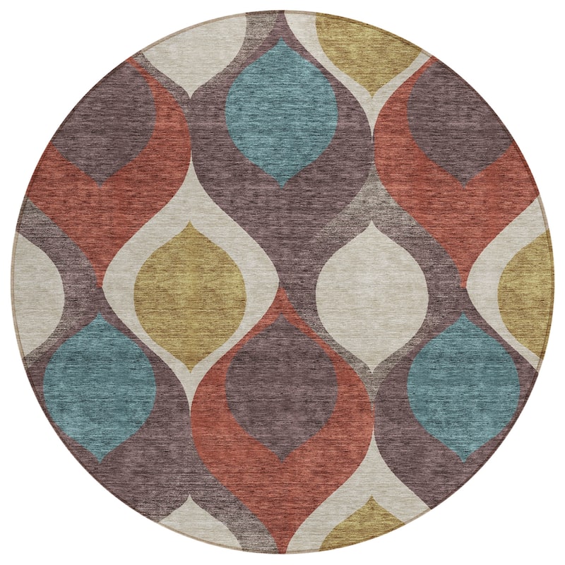 Machine Washable Indoor/ Outdoor Chantille Contemporary Geo Rug
