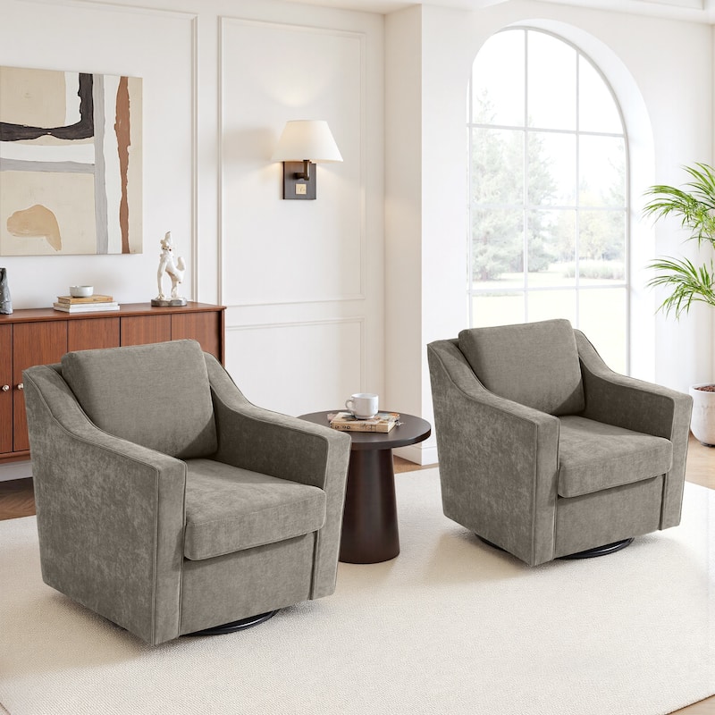 2 Set Modern Swivel Accent Arm Chair for Living Room