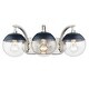 preview thumbnail 10 of 57, Carbon Loft Barton Clear Glass and Steel 3-light Bath Vanity