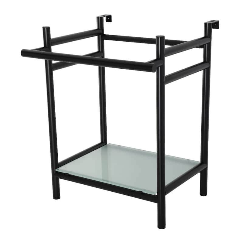 Kingston Brass Sheridan 24" Bathroom Console Only with Glass Shelf - Matte Black
