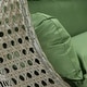 preview thumbnail 74 of 128, LeisureMod Modern 2-Person Egg Hanging Swing Chair with Beige Wicker, Oxford Fabric Cover, Patio Hammock Lounger and Cushions