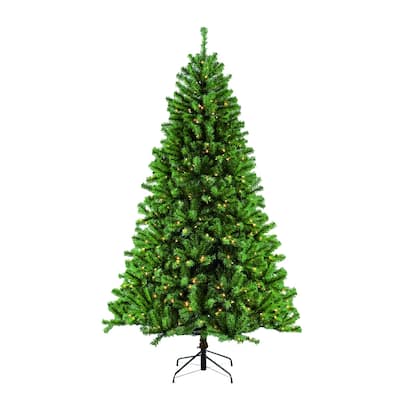 Puleo International 7.5 ft. Pre lit Northern Fir Artificial Christmas Tree