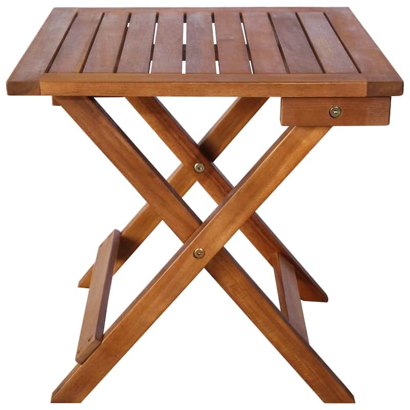 vidaXL Patio Sun Lounger with Cushion Solid Acacia Wood - 72.4" x 21.7" x 25.2"