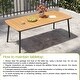 preview thumbnail 4 of 26, 7-PC Outdoor Patio Dining Set Rectangular Aluminum Table with Umbrella Hole with Rattan Chair