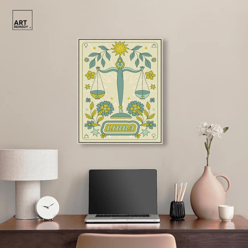 Libra Stars Card Canvas by Art Remedy