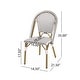 preview thumbnail 38 of 49, Elize Outdoor French Cafe Chairs (Set of 4) by Christopher Knight Home