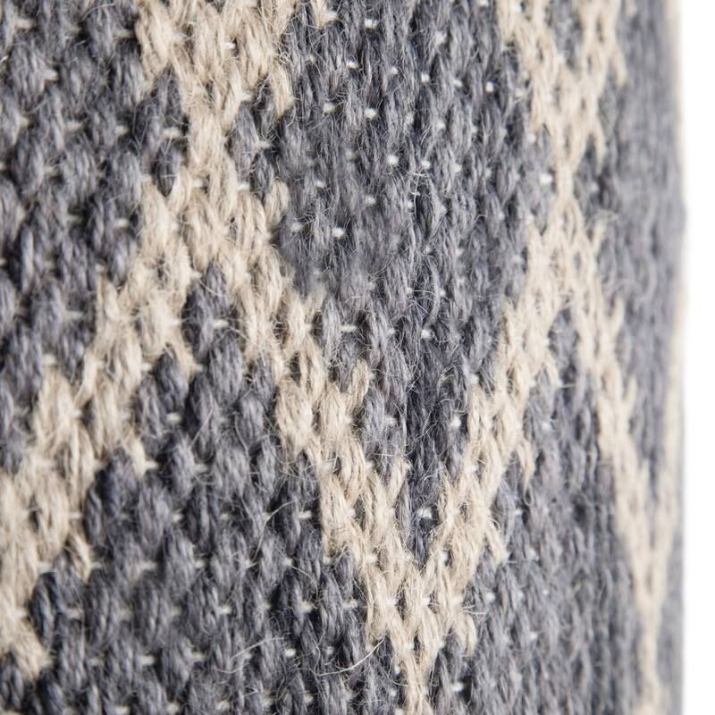 WYNDENHALL Nesbitt Boho Round Pouf, Natural Woven Braided Jute
