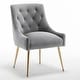 preview thumbnail 100 of 106, SEYNAR Modern Dining Chairs Set of 6, Velvet Accent Chair Tufted Back Armless Chair with Back Pull