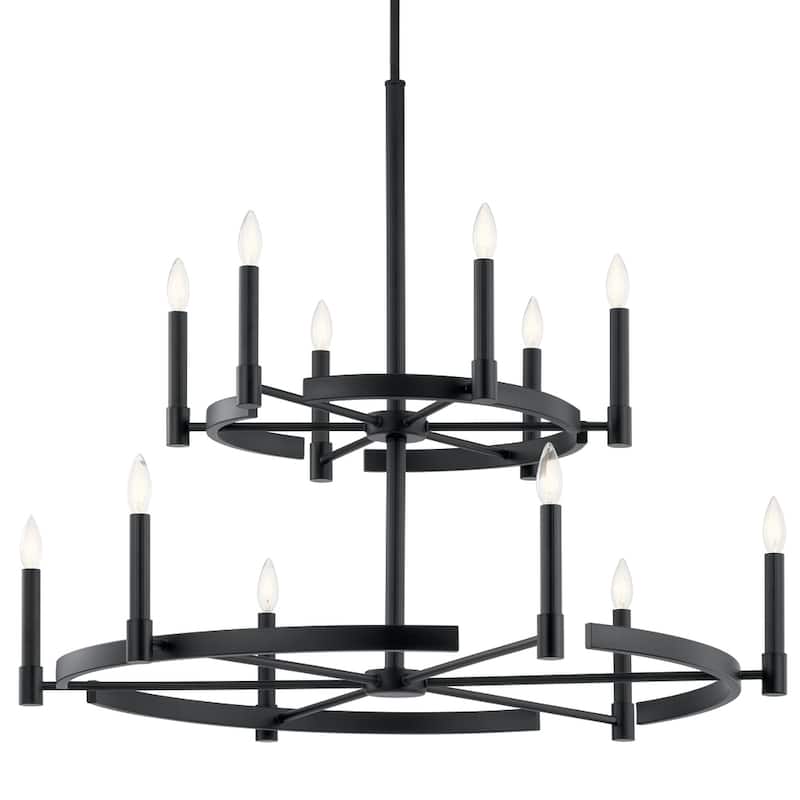 Kichler Tolani 12 Light Chandelier in Black