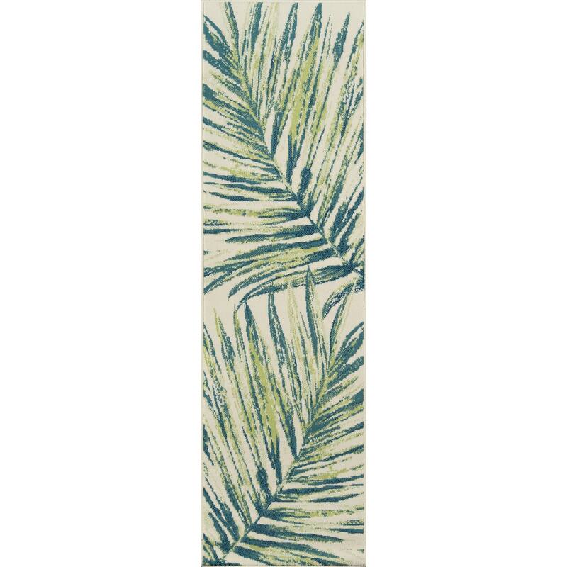 Momeni Baja Fischer Polypropylene Indoor/Outdoor Area Rug - 2'3" X 7'6" - Green