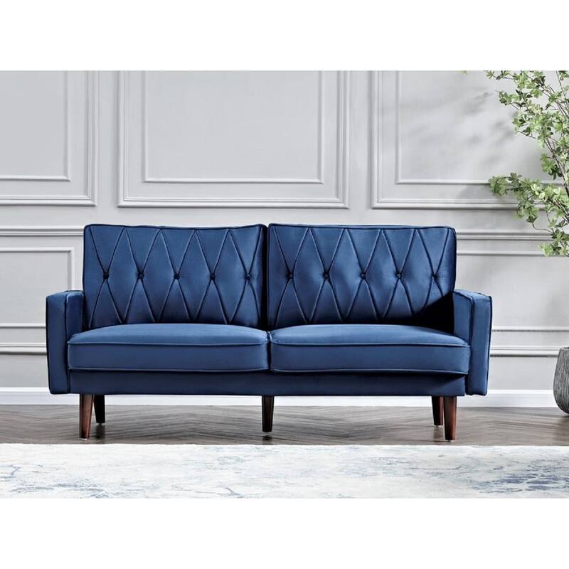 Feemster Velvet Tufted Cushion Back 2Pcs Living Room Set