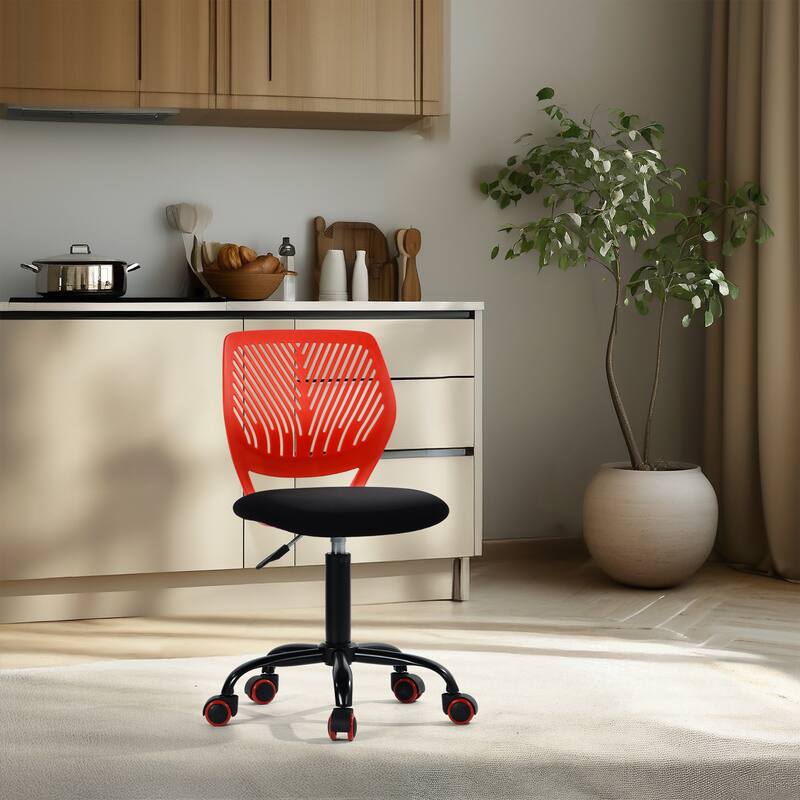 Writing Task Chair 360 Swivel,Low Mid PP Mesh Back Fabric Seat, Height Adjustable
