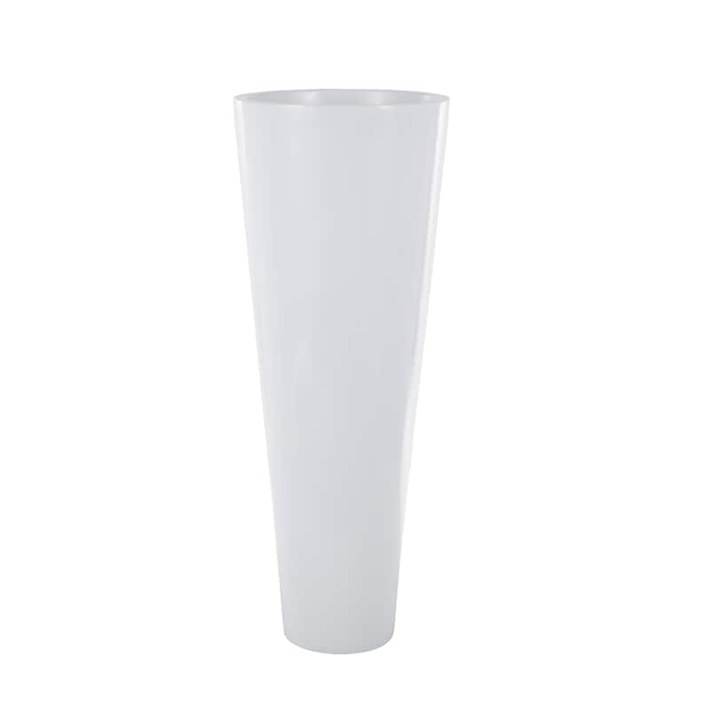 Fiberglass Minimalistic Decorative Vase - White - Roche River Decor