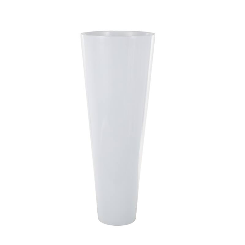 White Fiberglass Minimalistic Decorative Vase