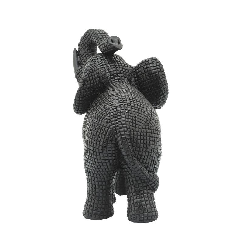 Sagebrook Home Boho 7" Polyresin Elephant Sculpture Decorative Figurine - 7" x 4" x 7"