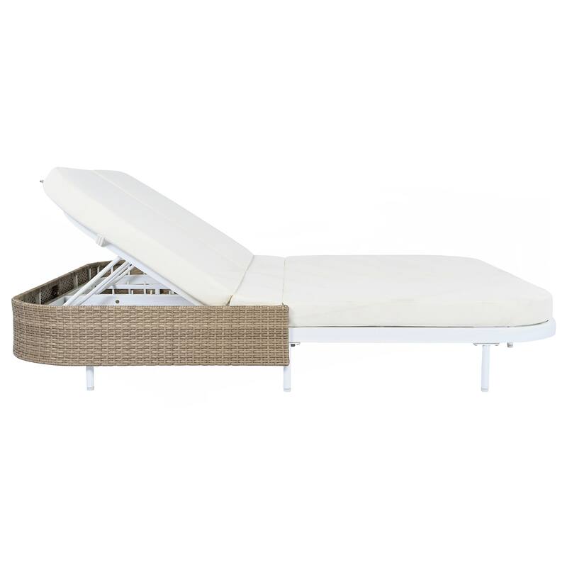 Iron Frame Outdoor Bed Loveseat