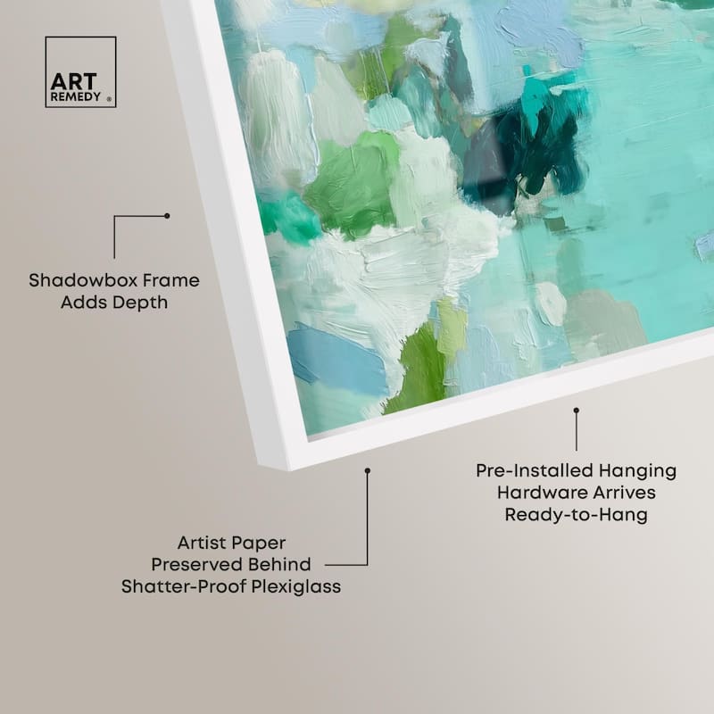 Alista Green Blues Shadowbox by Art Remedy
