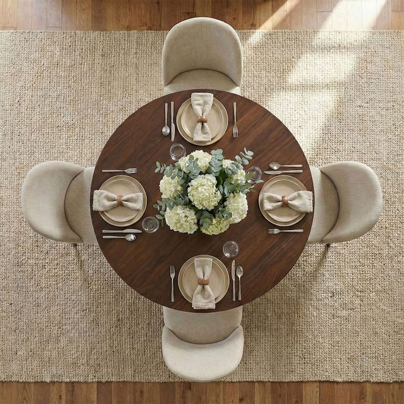 Modern Parsons Dining Chairs with Solid Wood Legs