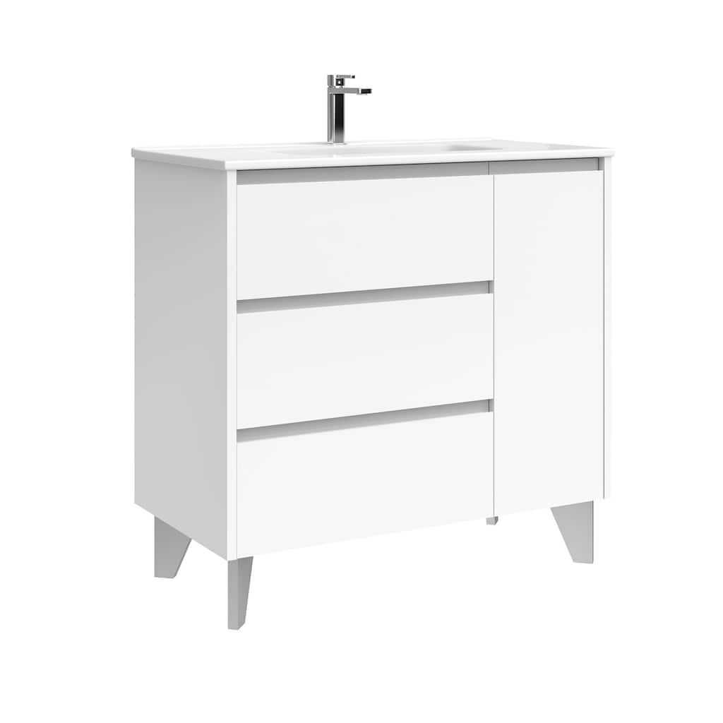 WS Bath Collections Lila C90 Lila 36" Free Standing Single Basin