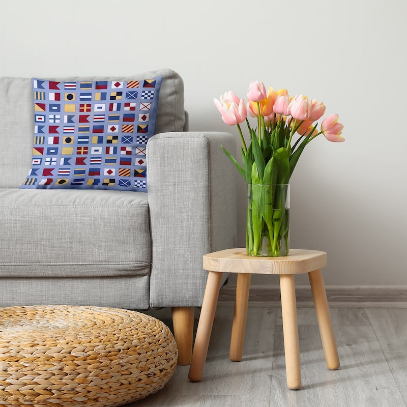 Nautical Flags Decorative Throw Pillow