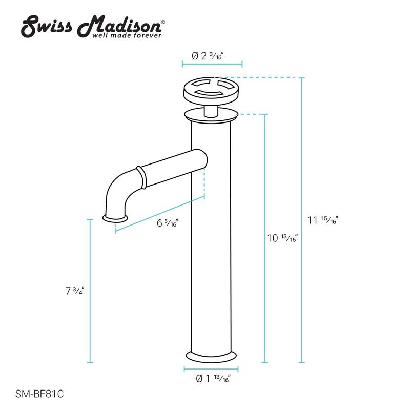 Swiss Madison SM-BF81 Avallon 1.2 GPM Single Hole Bathroom Faucet